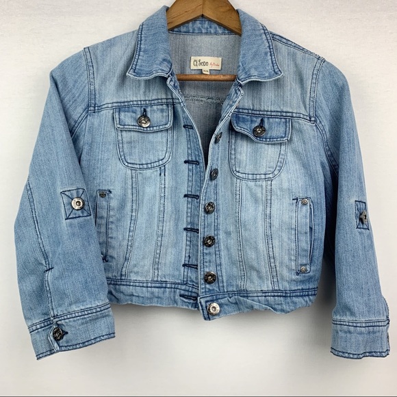 Ci Sono Jackets & Blazers - 6 HR CCO SALE!* Ci Sono Crop Jean Jacket Button